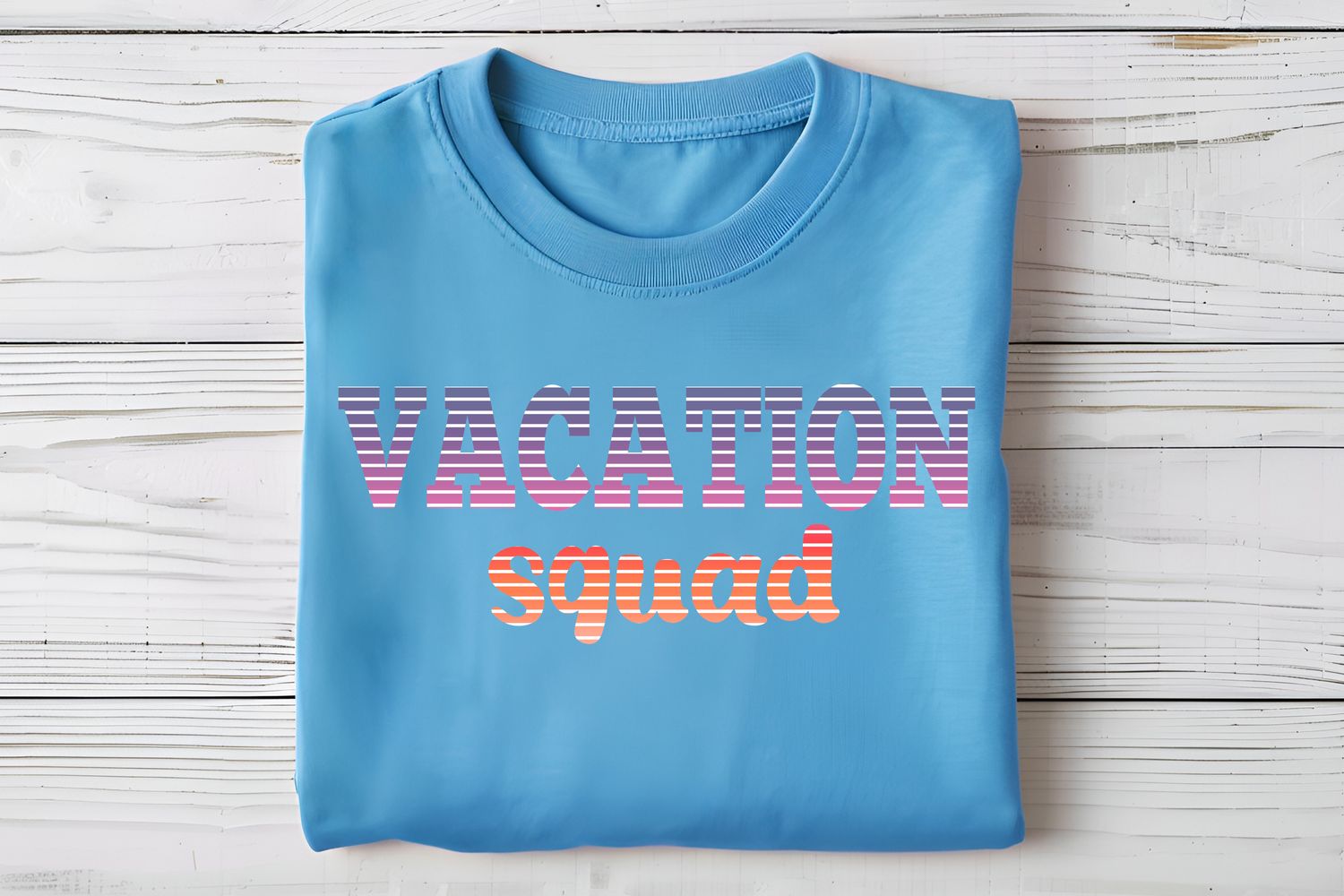 Vacation Squad Striped DTF Print
