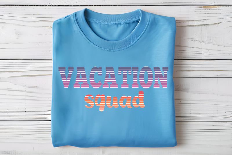 Vacation Squad Striped DTF Print
