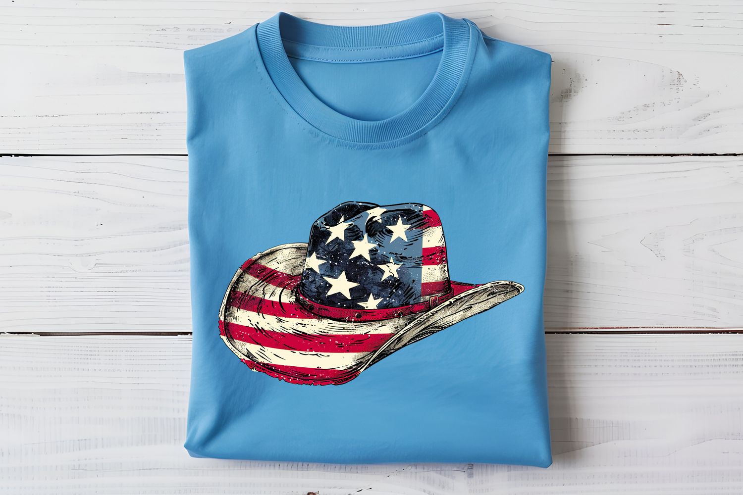 Patriotic Cowboy Hat DTF Print