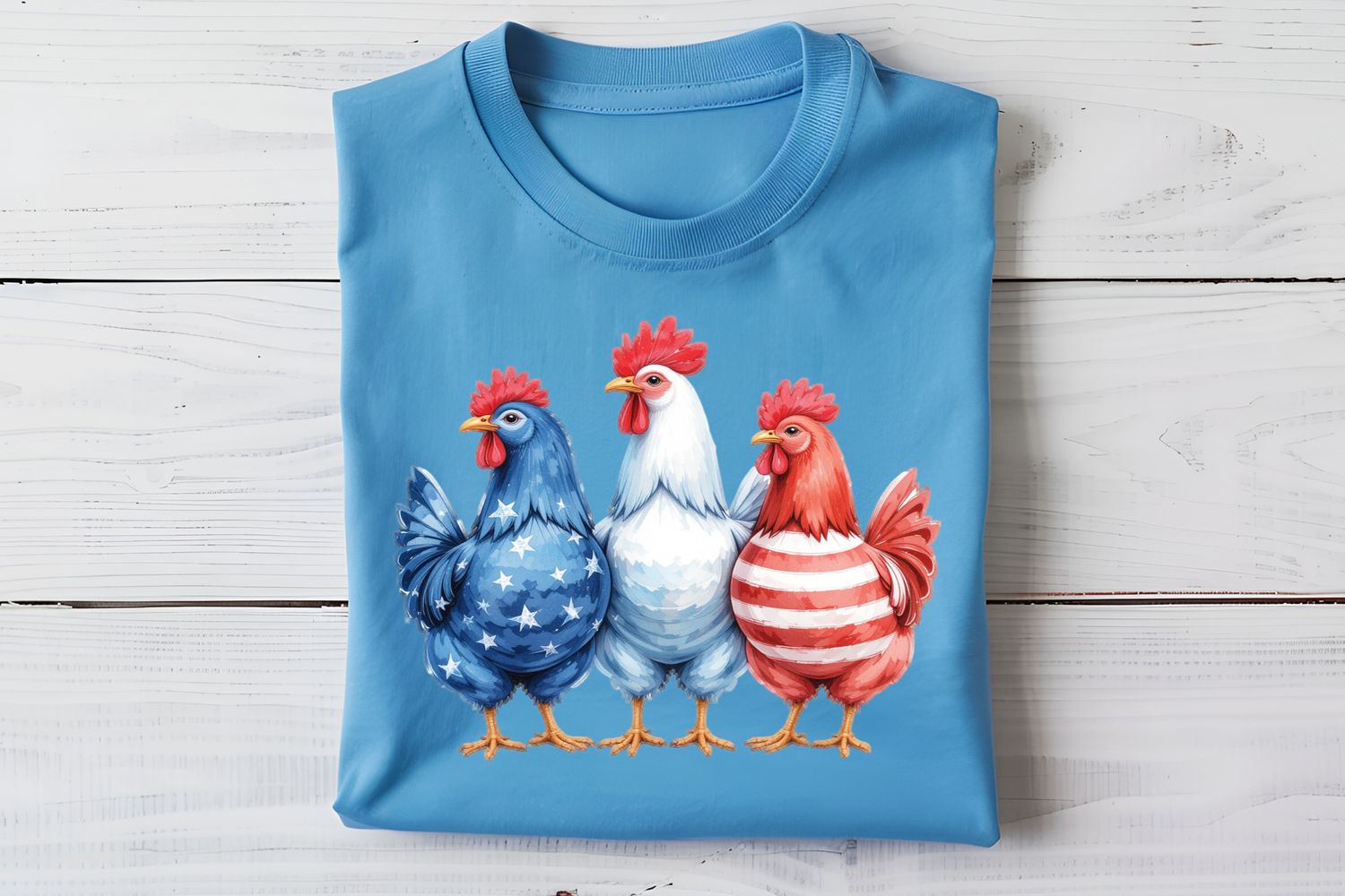 Patriotic Chickens DTF Print