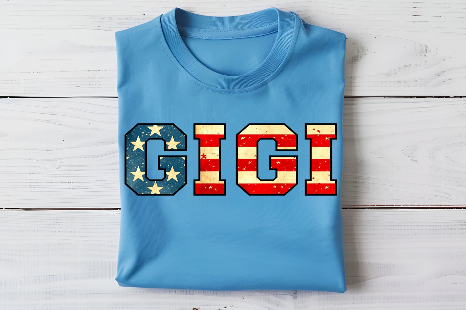 Gigi Flag Varsity DTF Print