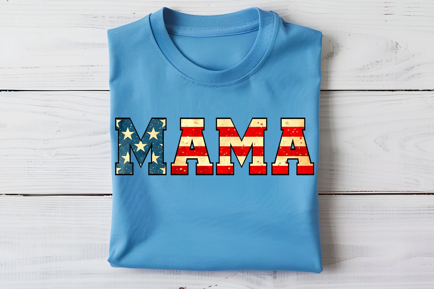 Mama Flag Varsity DTF Print