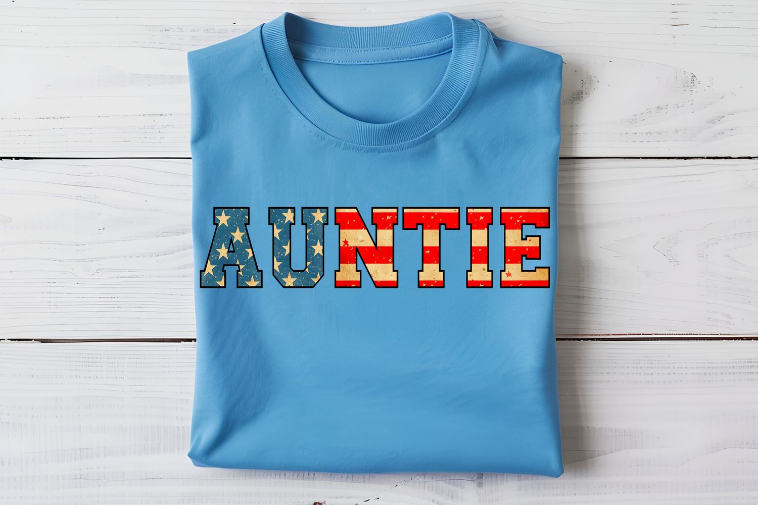 Auntie Flag Varsity DTF Print