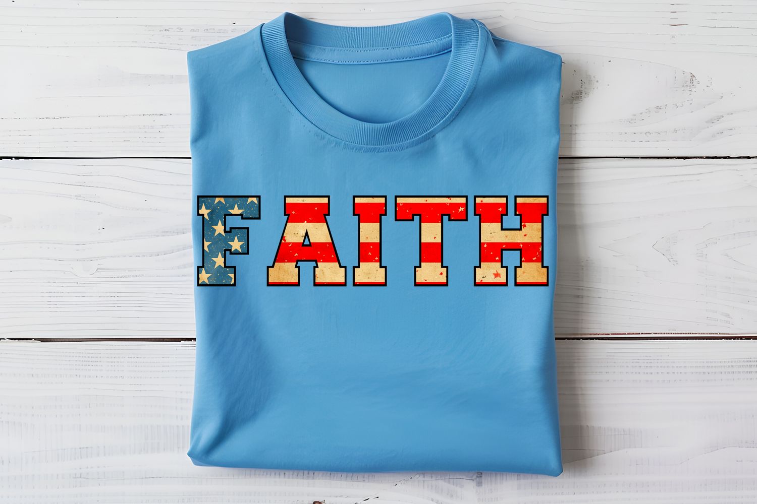 Faith Flag Varsity DTF Print