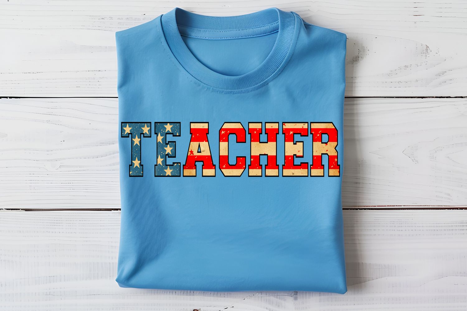 Teacher Flag Varsity DTF Print