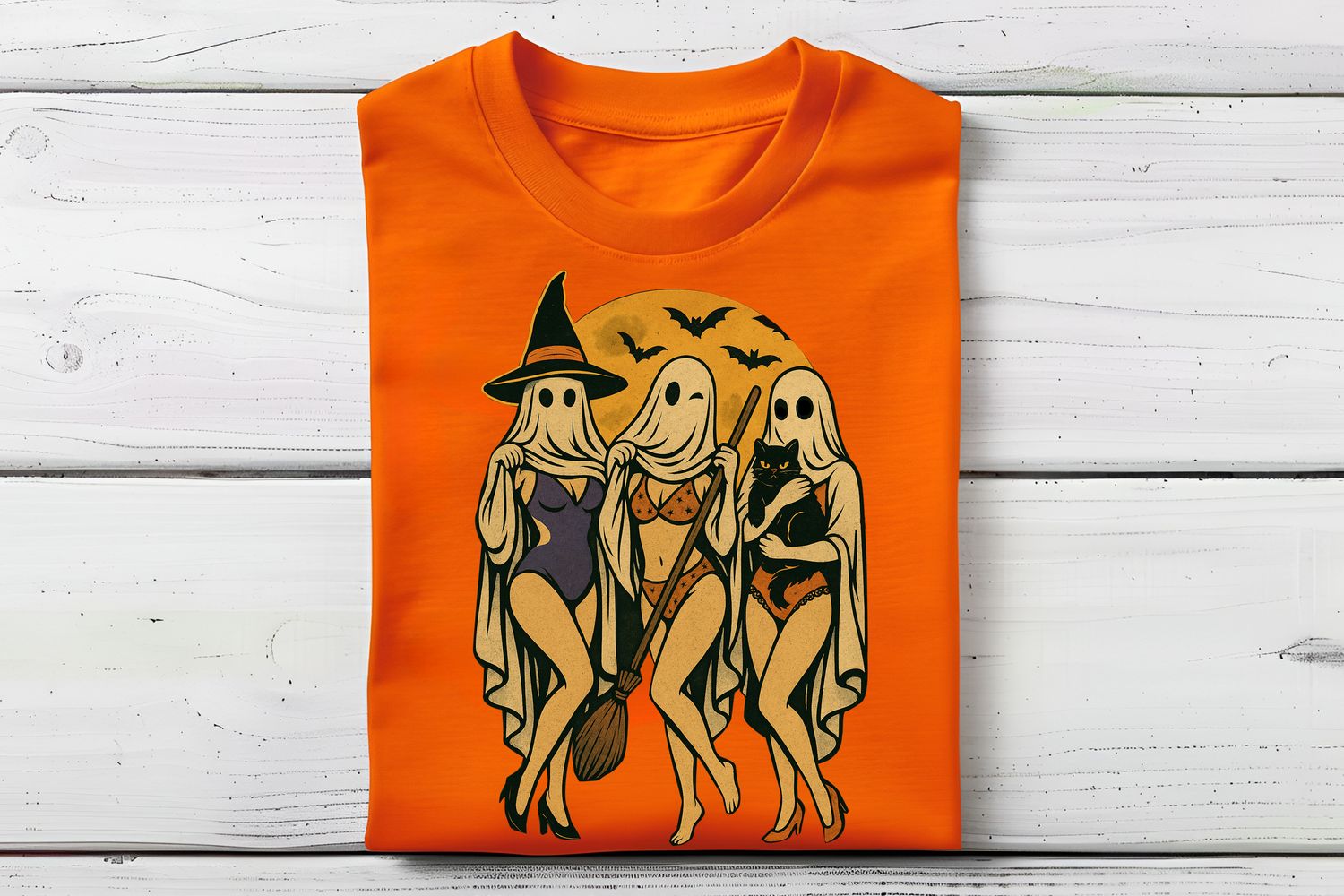 Halloween Pinup Ghost Girls DTF Print