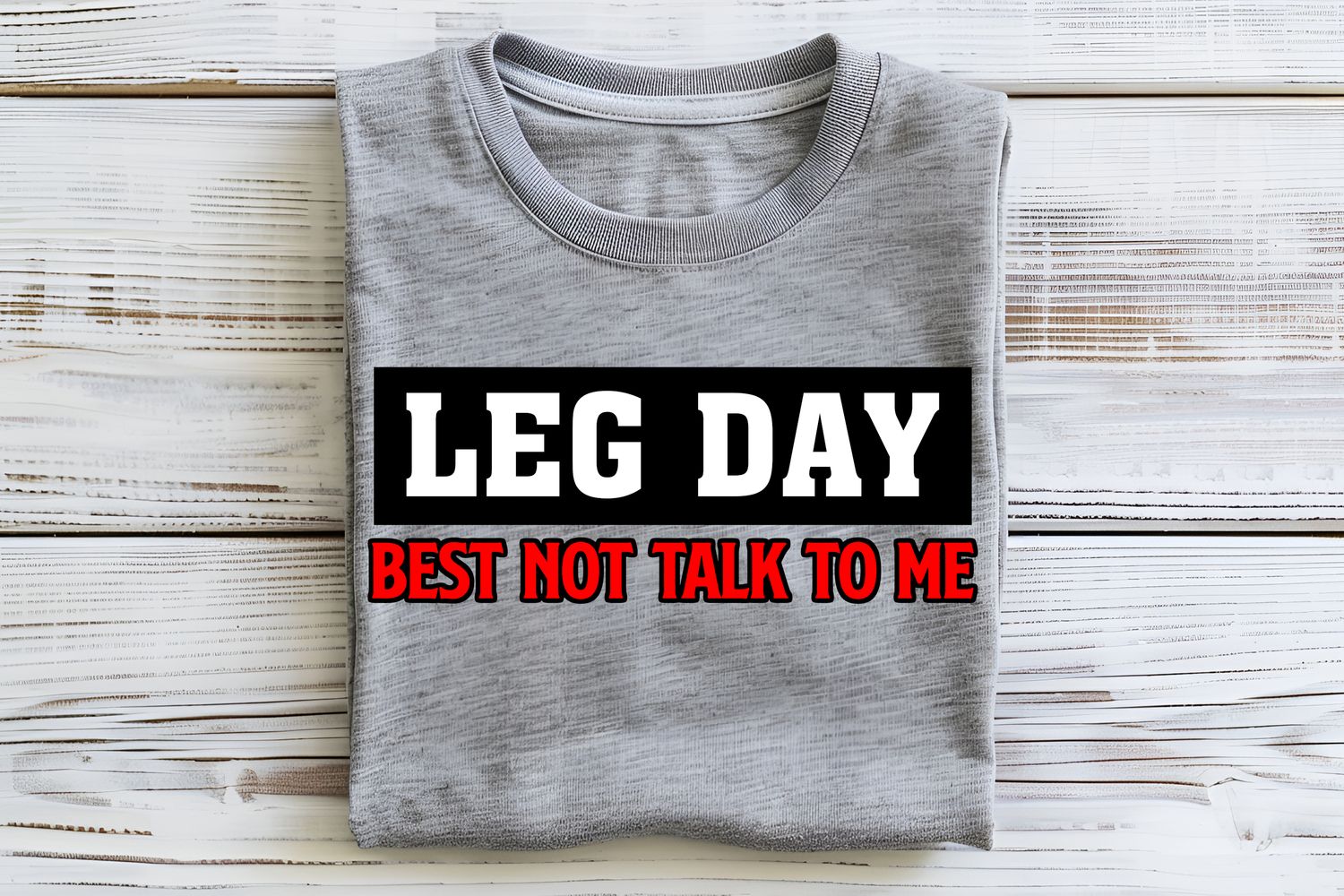 Leg Day Best Not To Talk To Me Gym Workout DTF Print