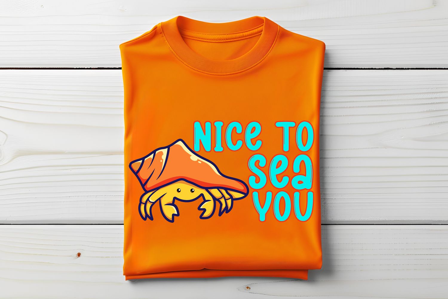 Nice To Sea You Hermit Crab Beach Summer DTF Print