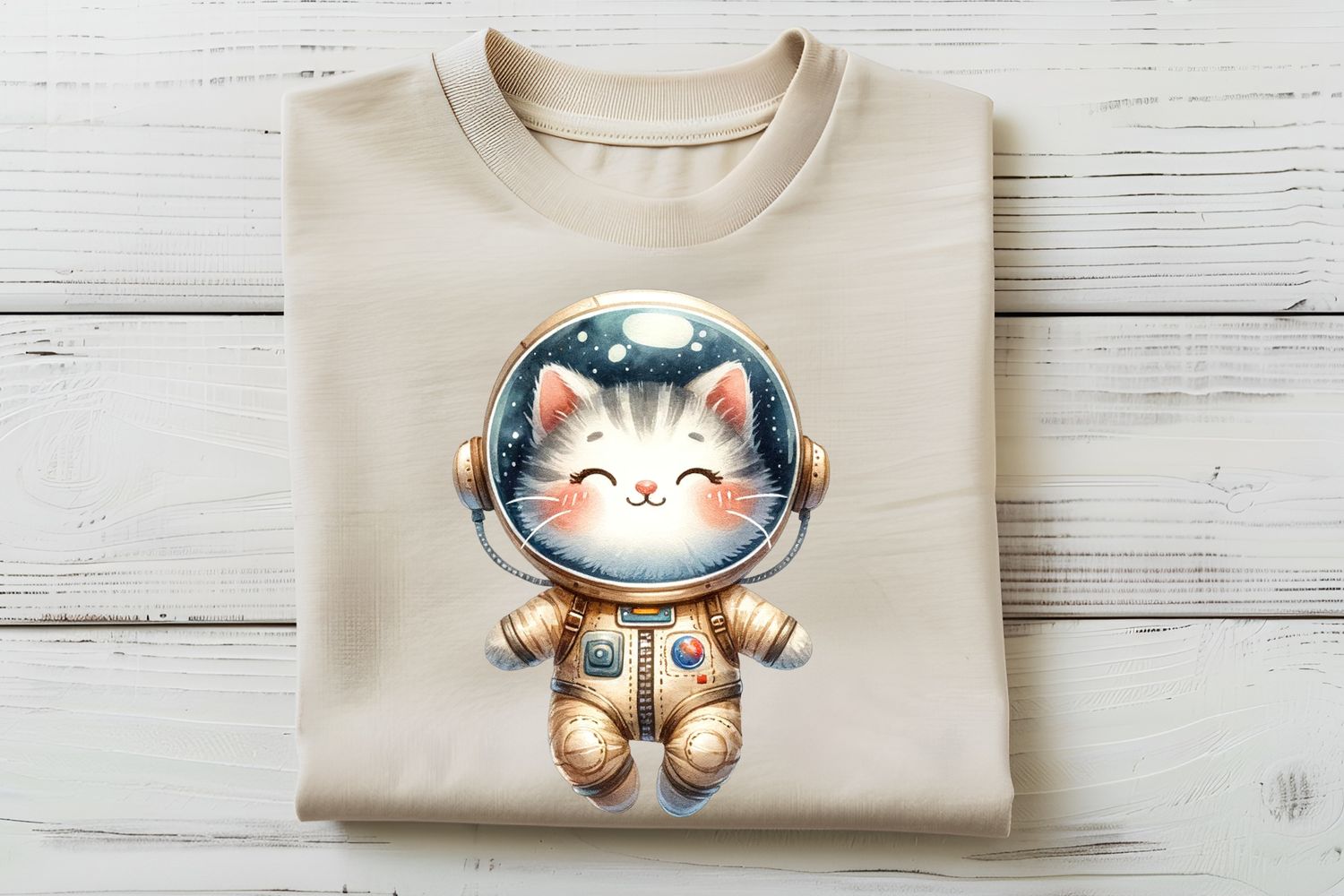 Kitty Cat Astronaut DTF Print