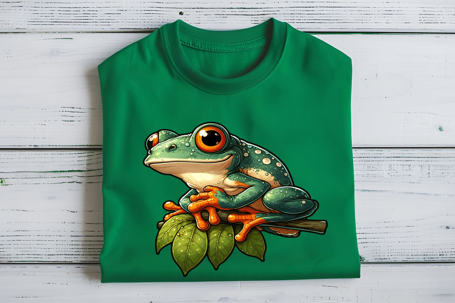 Tree Frog Leaves DTF Print