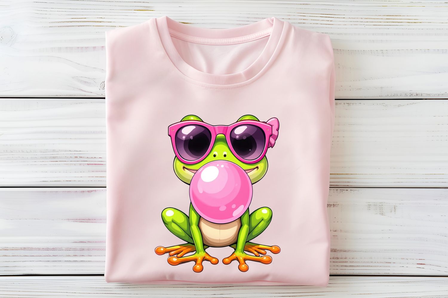 Bubblegum Glasses Tree Frog DTF Print