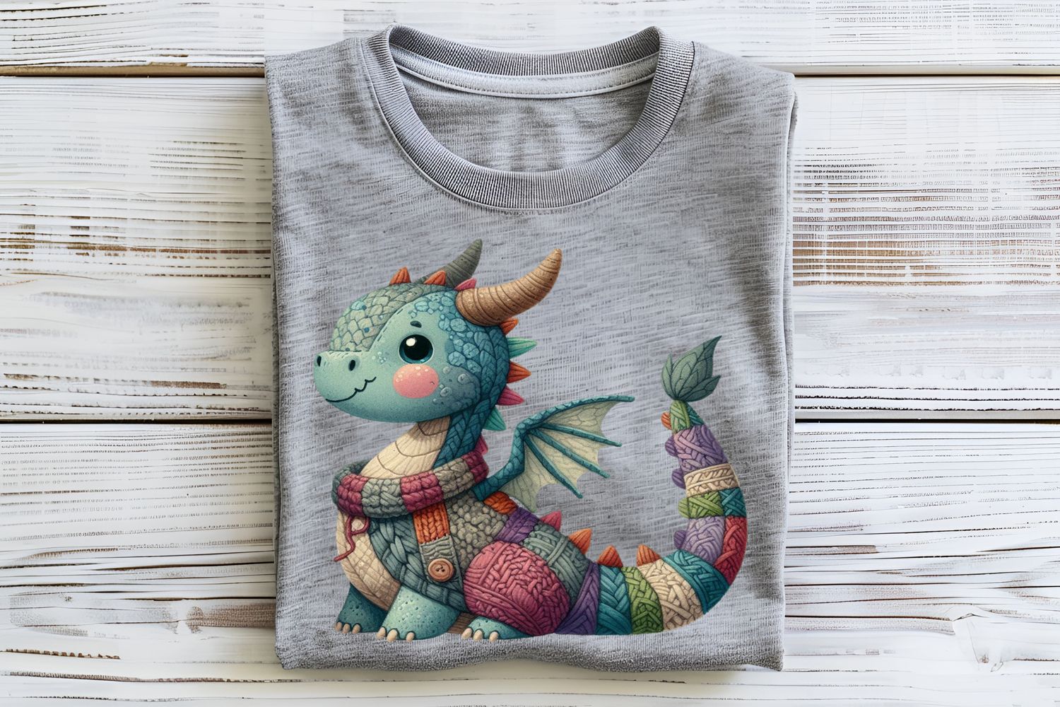 Patchwork Dragon DTF Print