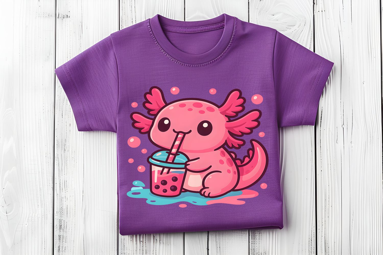 Boba Axolotl DTF Print