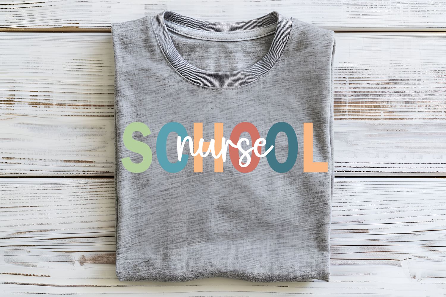 School Nurse Script DTF Print