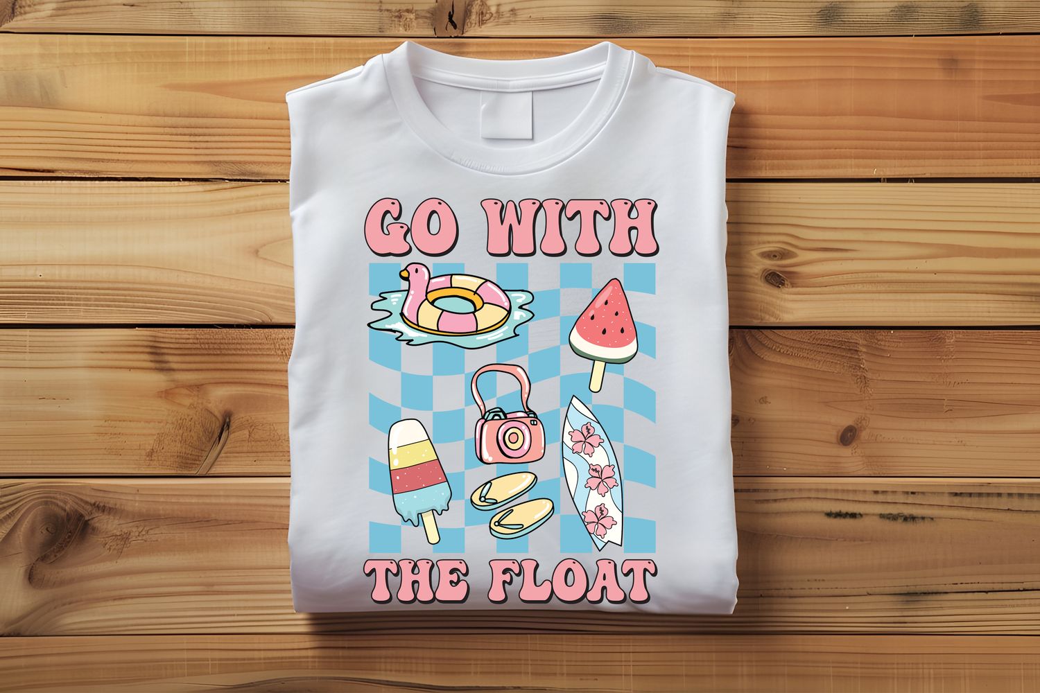 Go With The Float Summer Pool DTF Print