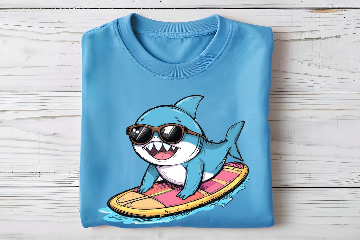 Shark Surfboard DTF Print