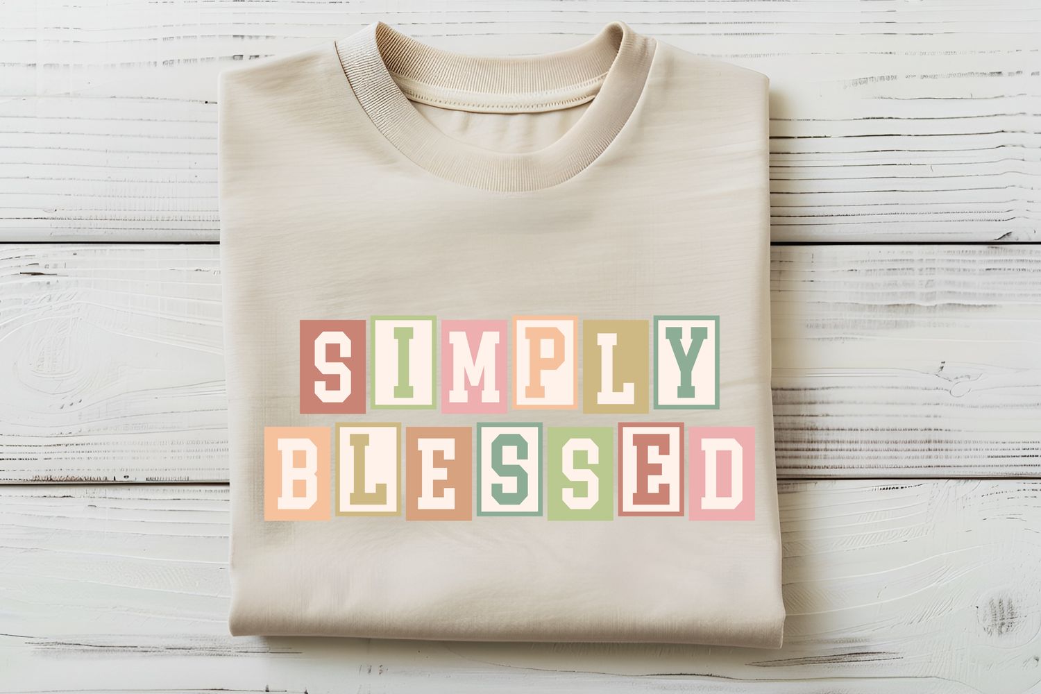 Simply Blessed Cubes DTF Print