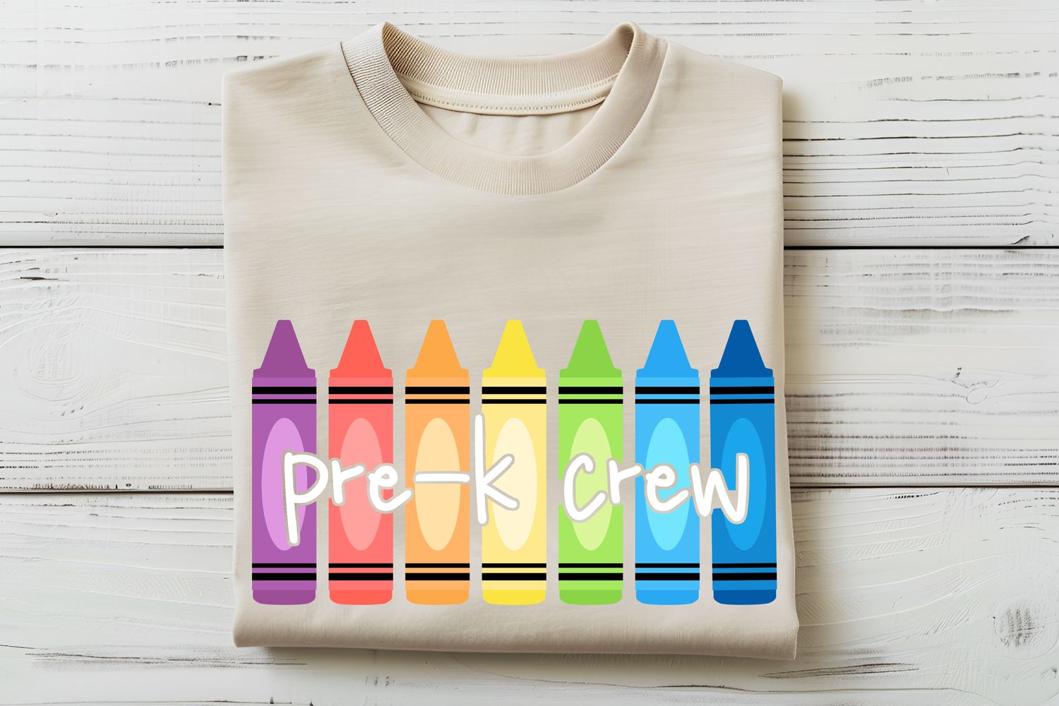 Pre-K Crew Crayons DTF Print