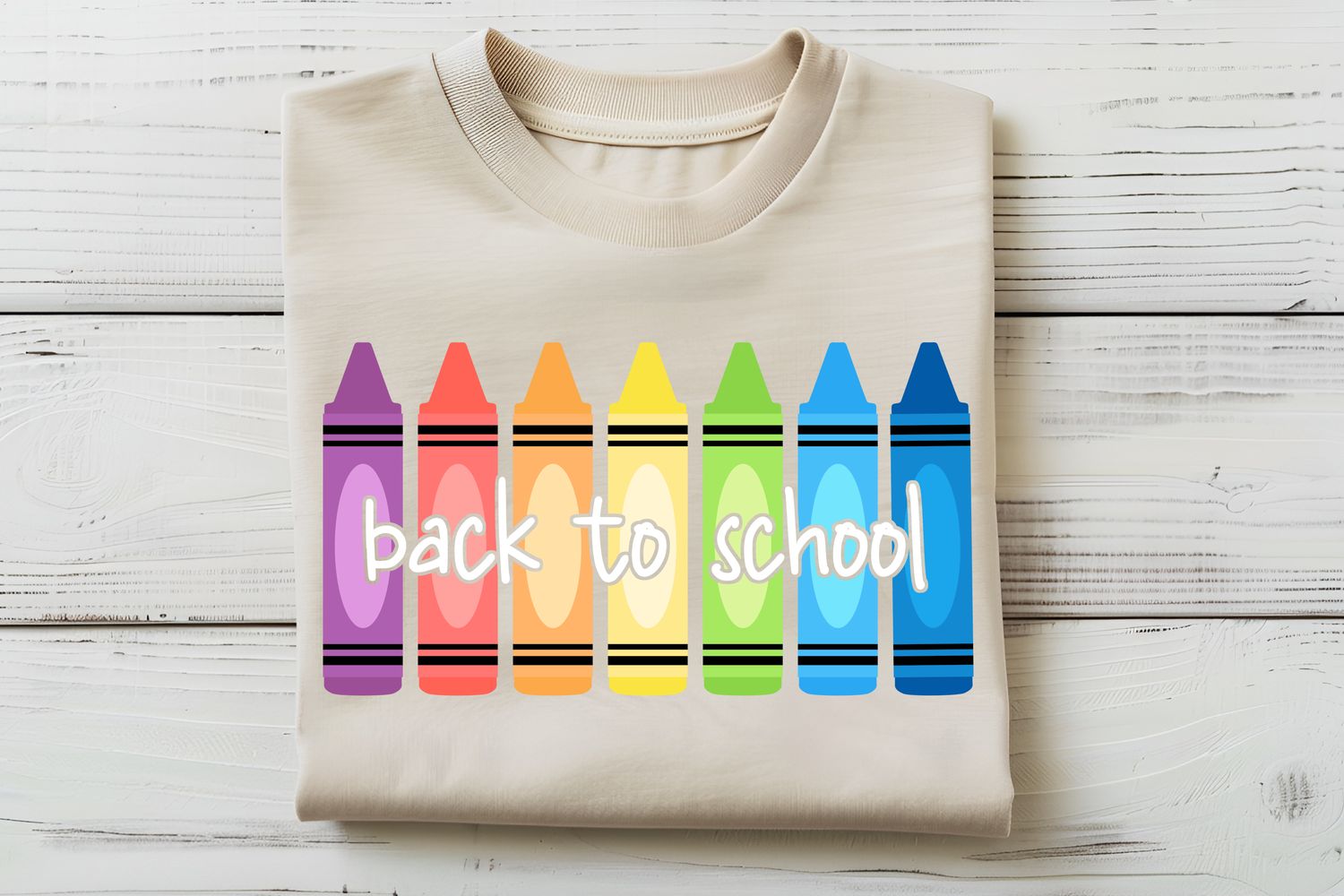 Back To School Crayons DTF Print