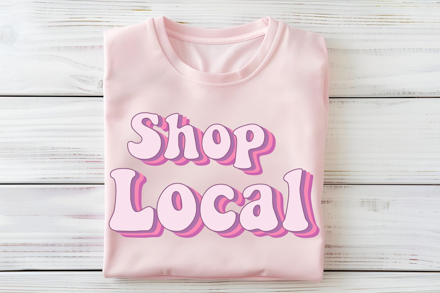 Shop Local Pink Friday Layered DTF Print