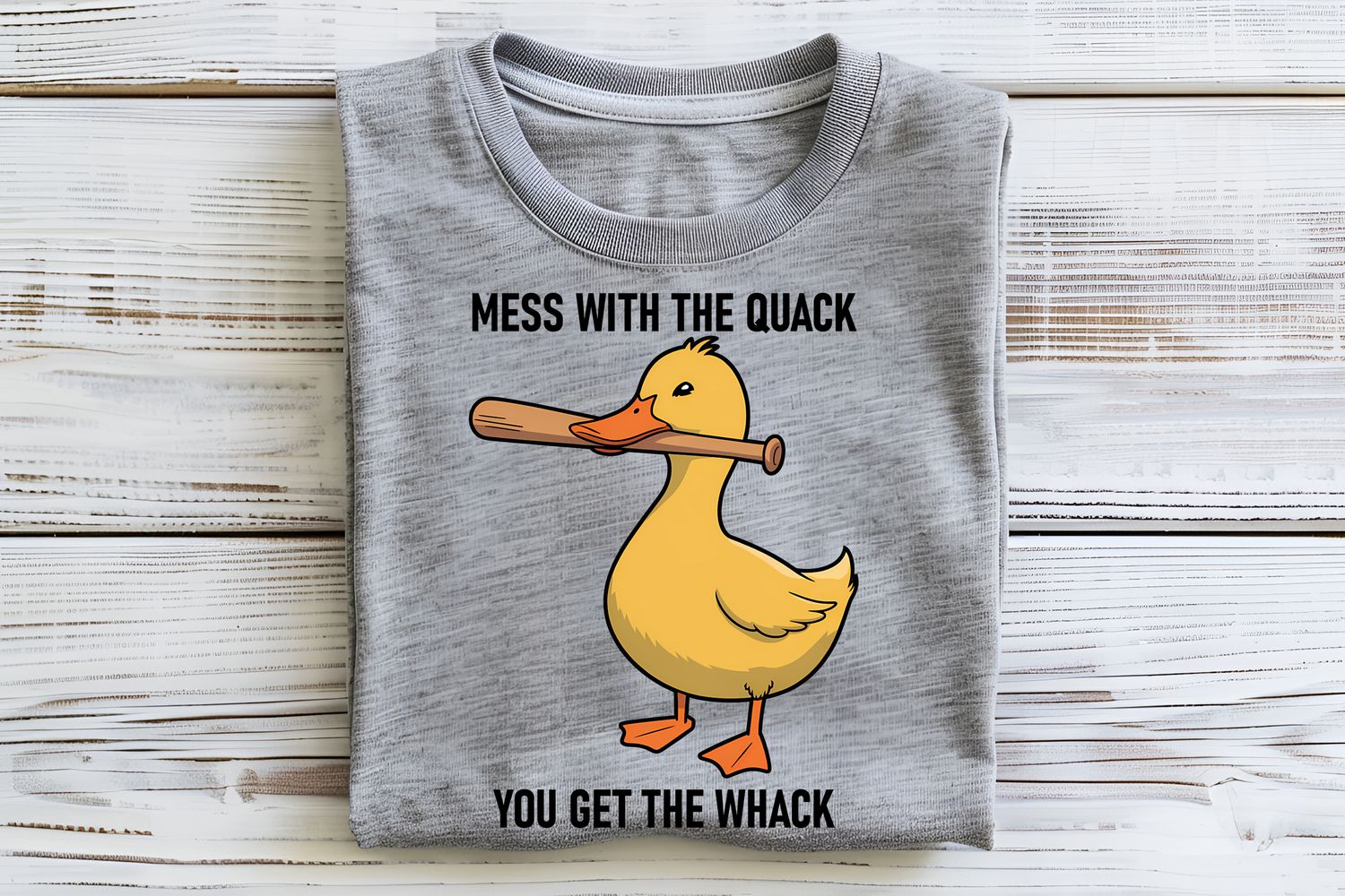 Quack Whack Duck Baseball DTF Print