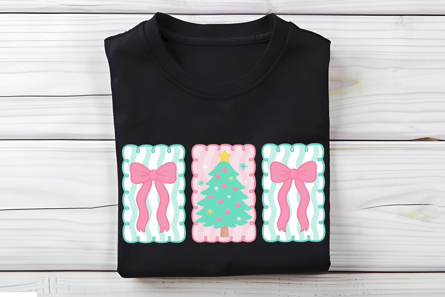 Preppy Pastel Christmas DTF Print