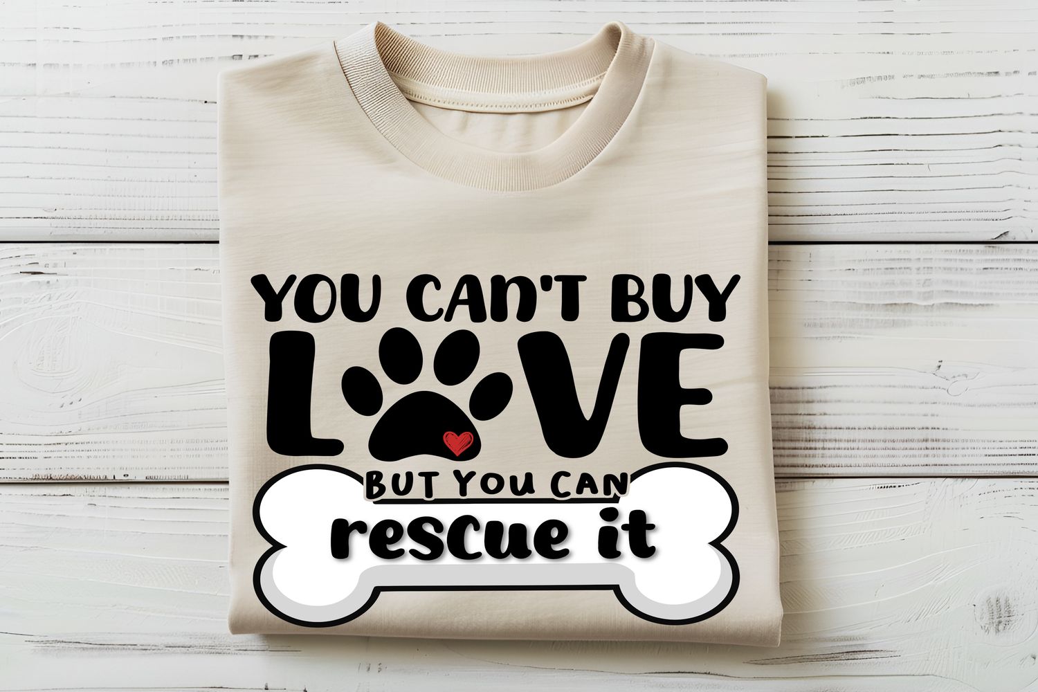 Rescue Love Pet DTF Print