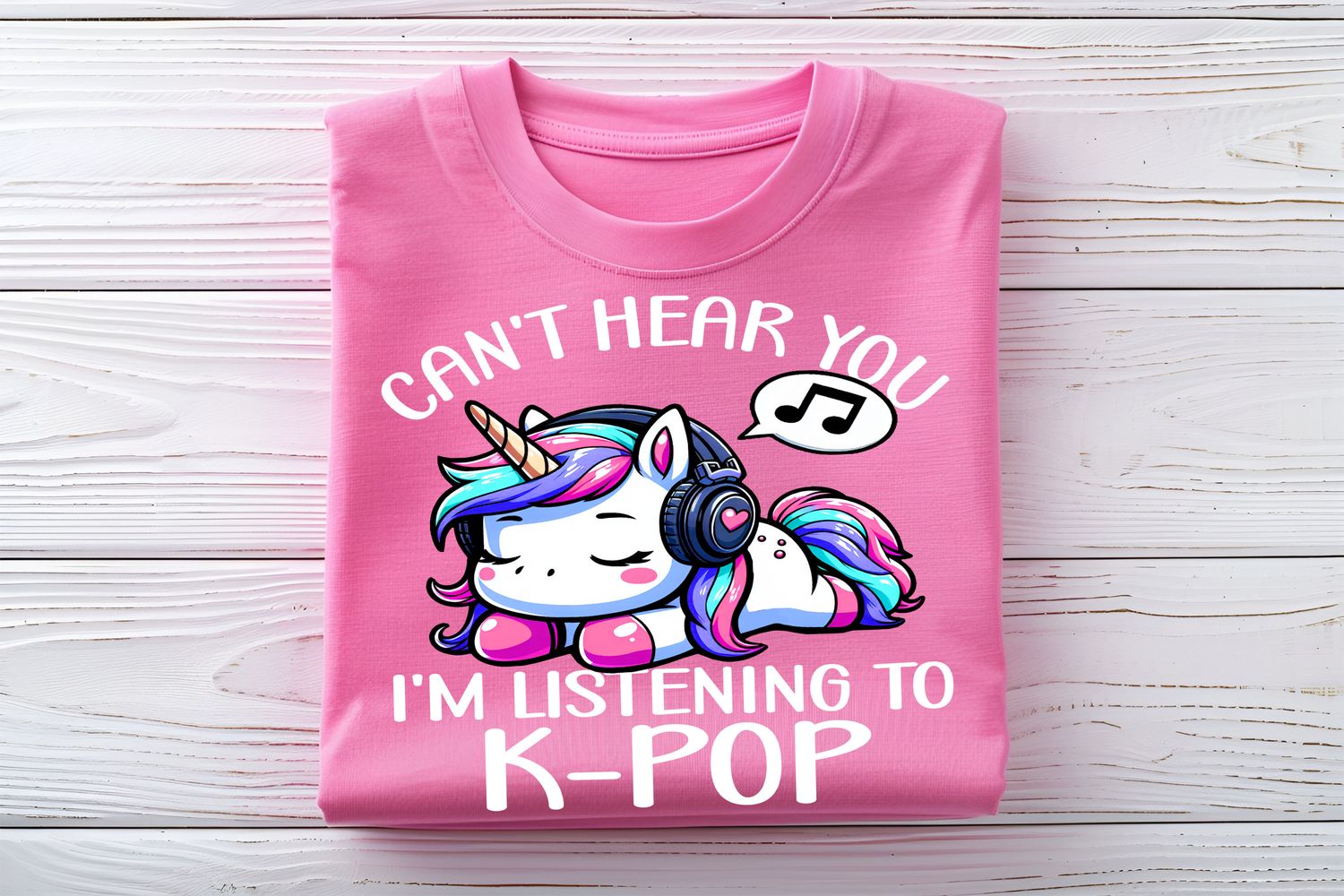 Listening to K-Pop DTF Print