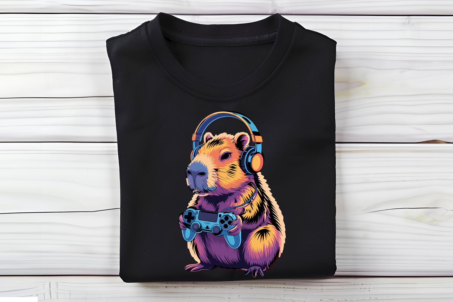 Gaming Capybara DTF Print