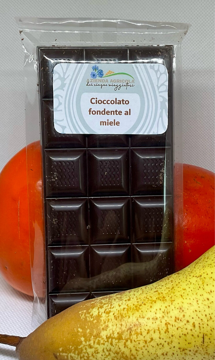 Cioccolato fondente (cacao 70%) al miele. 100 gr