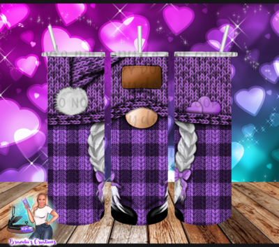 Purple Plaid Gnome