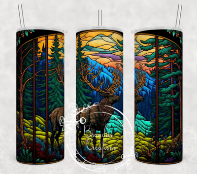 Stained Glass Elk