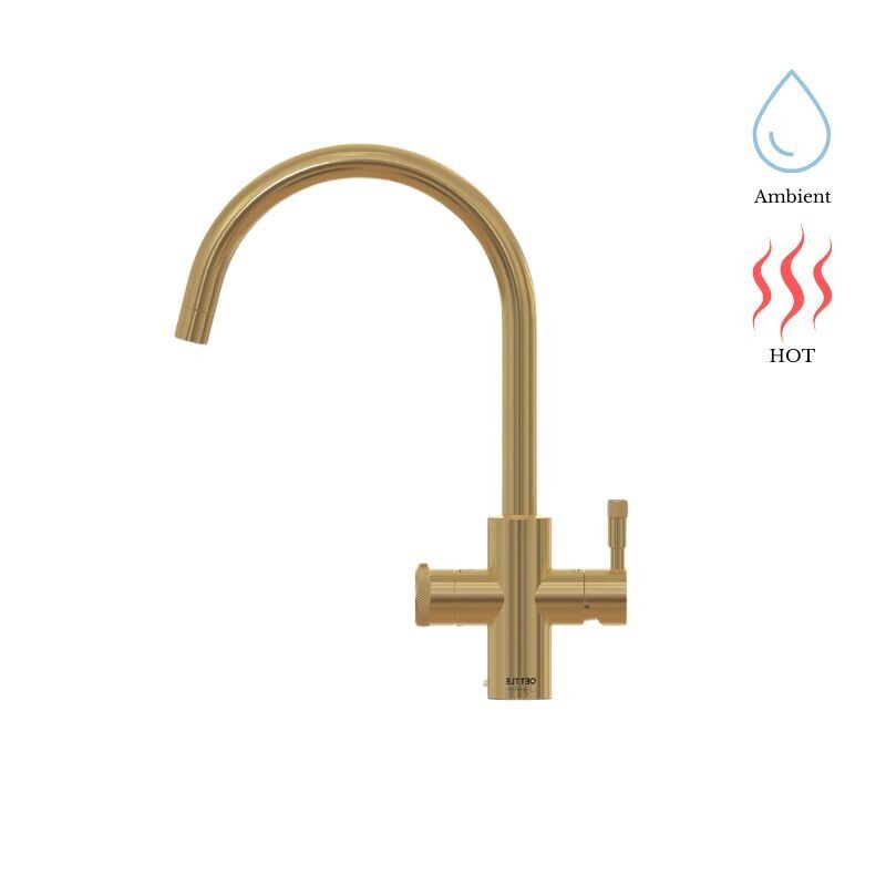Qettle Boiling Water Tap – Signature MODERN Brass (4 IN 1)