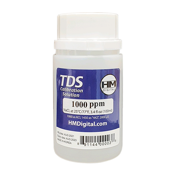 HM Digital C1000 TDS and EC Calibration Solution, 1000 ppm (NaCl), 90 ml Volume