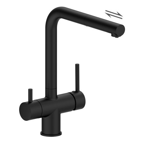 Black Matte Pull-out Kitchen Mixer