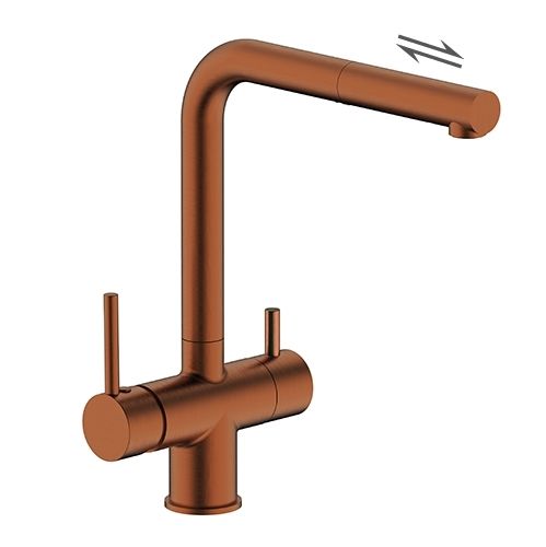 Brushed Copper Pull-out Kitchen Mixer