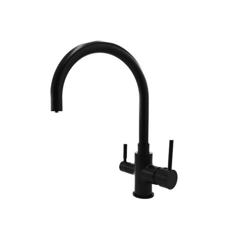 Black Matte Finish Kitchen Mixer 3-way Tap