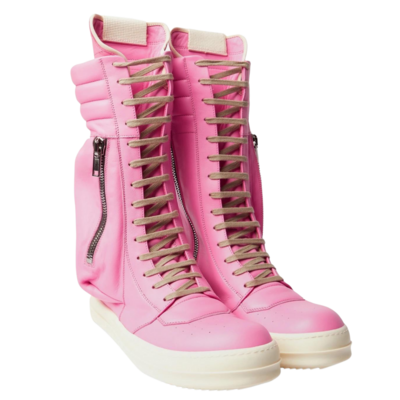 RICK OWENS Pink Cargo Basket Sneakers