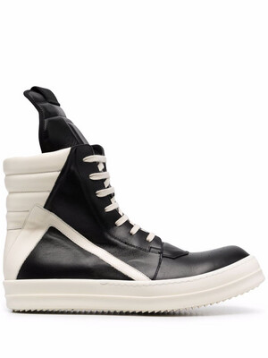 RICK OWENS GEOBASKET “MILK AND BLACK”