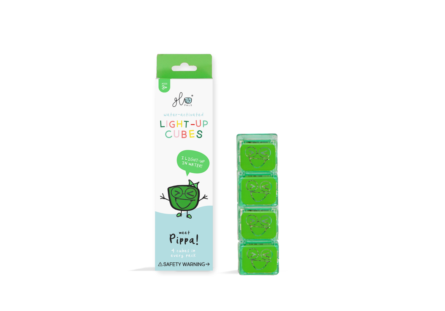 Pippa - Green Light Up Cubes