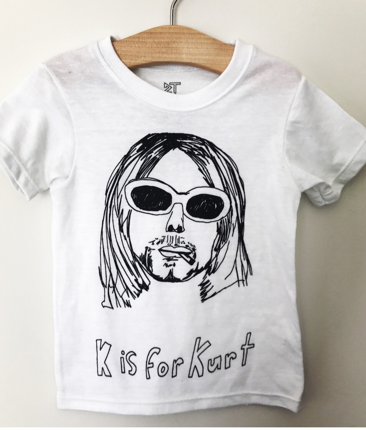 K is for Kurt Tee - White