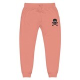 Love skull embroidered joggers