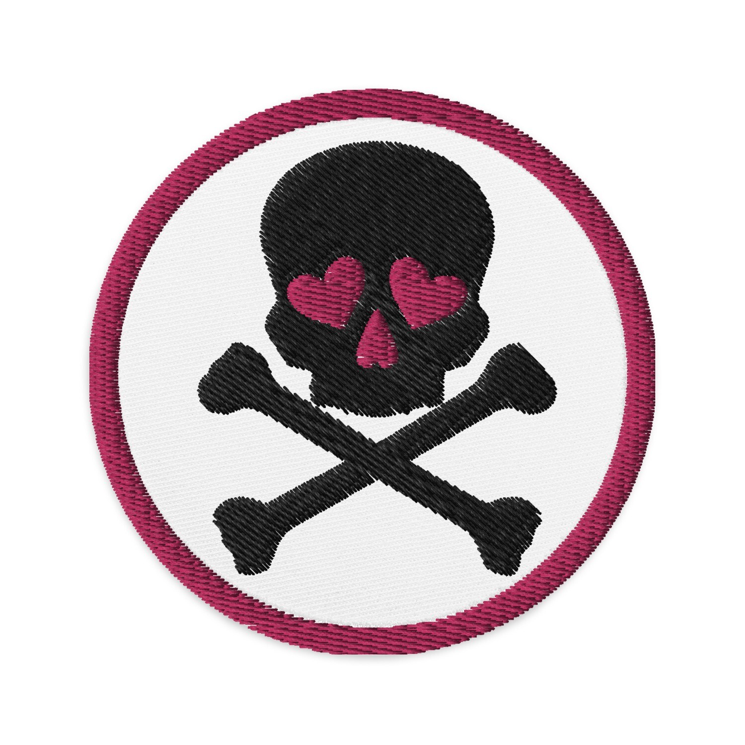 Love skull embroidered patch 