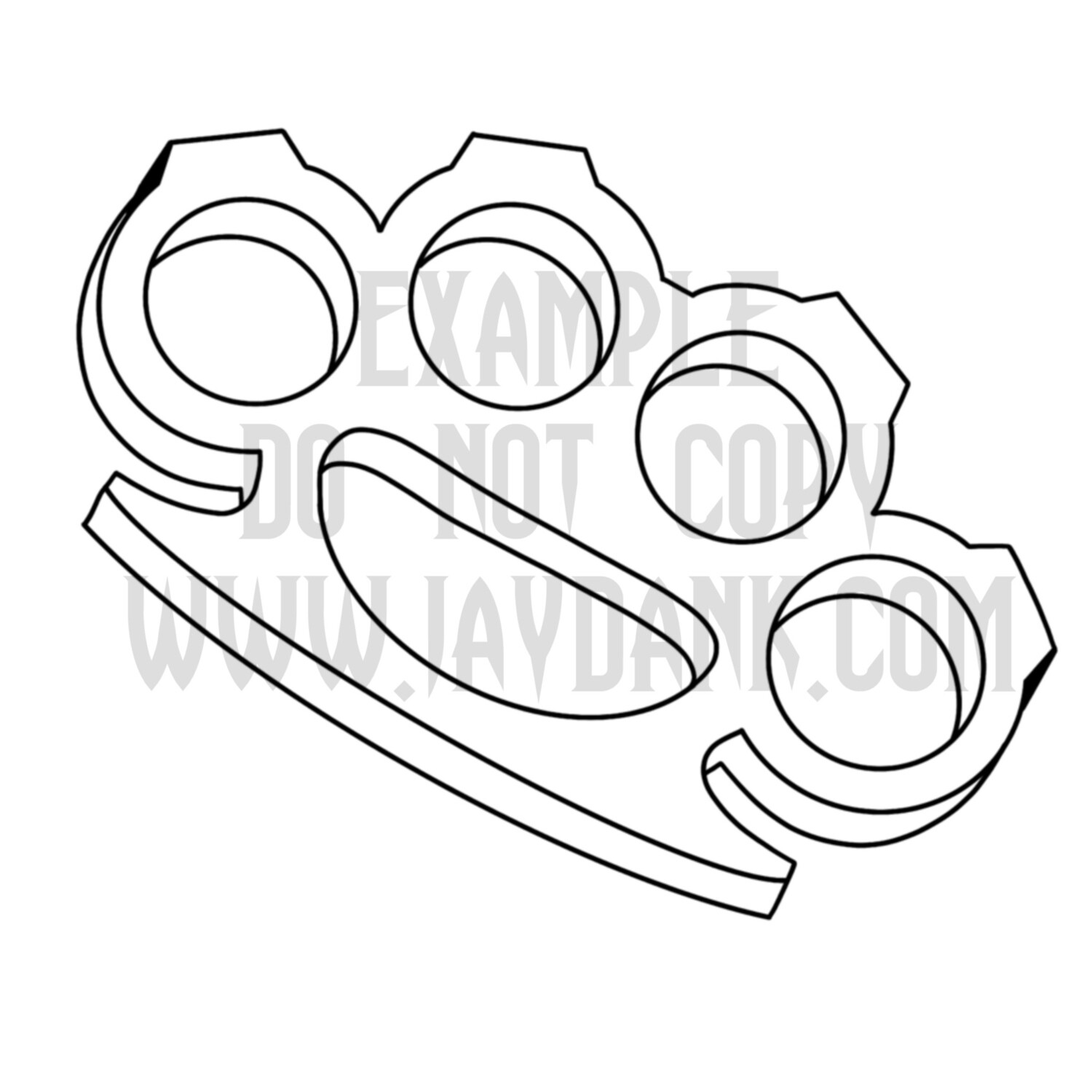 Brass knuckles outline PNG