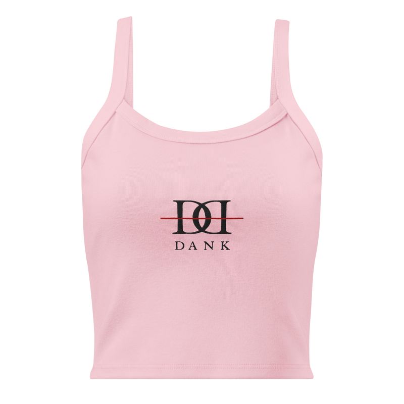 DD embroidered Women’s micro-rib tank top