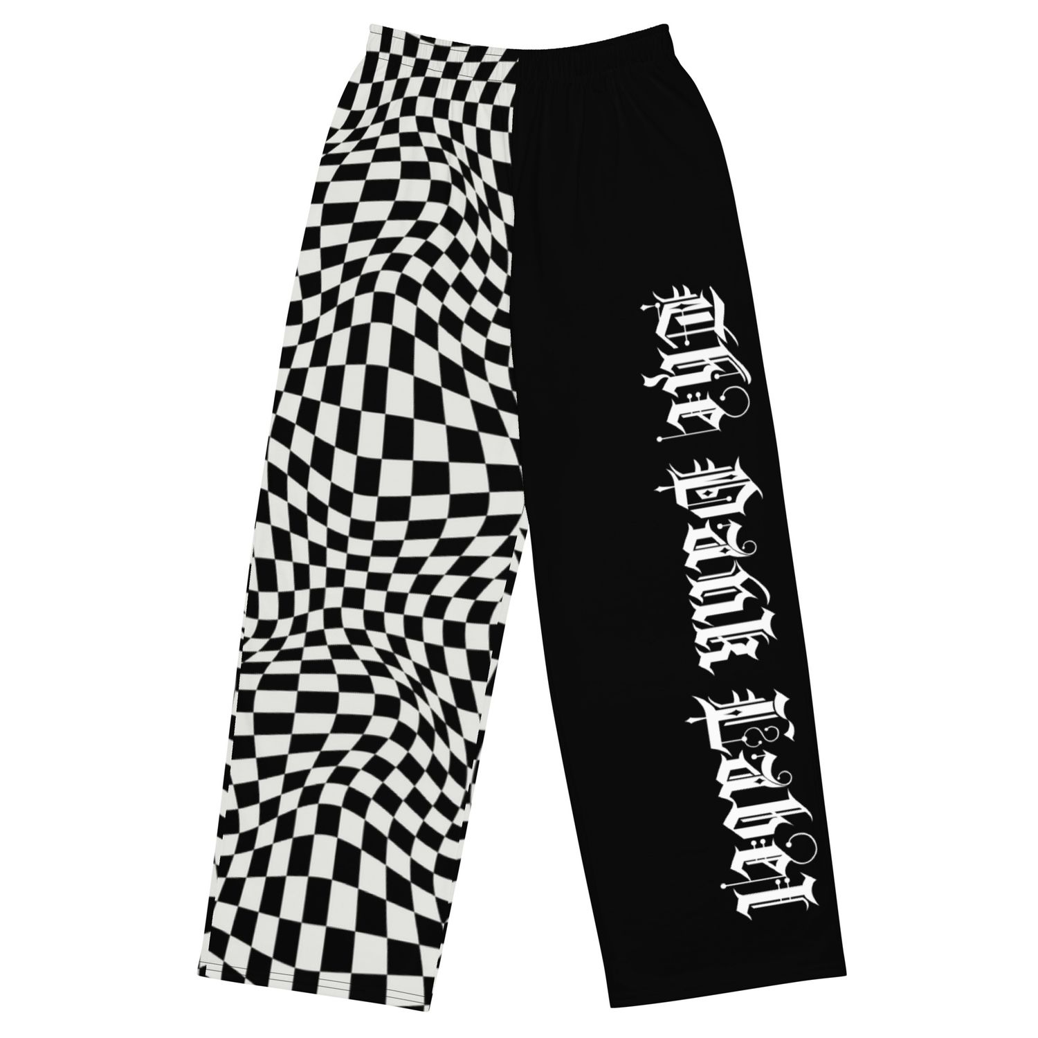 Check yourself wide-leg pants