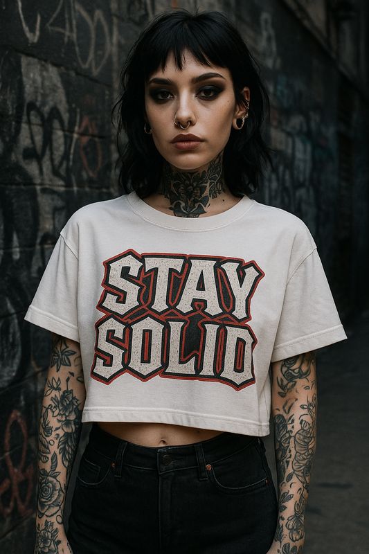 Stay solid Women’s crop top