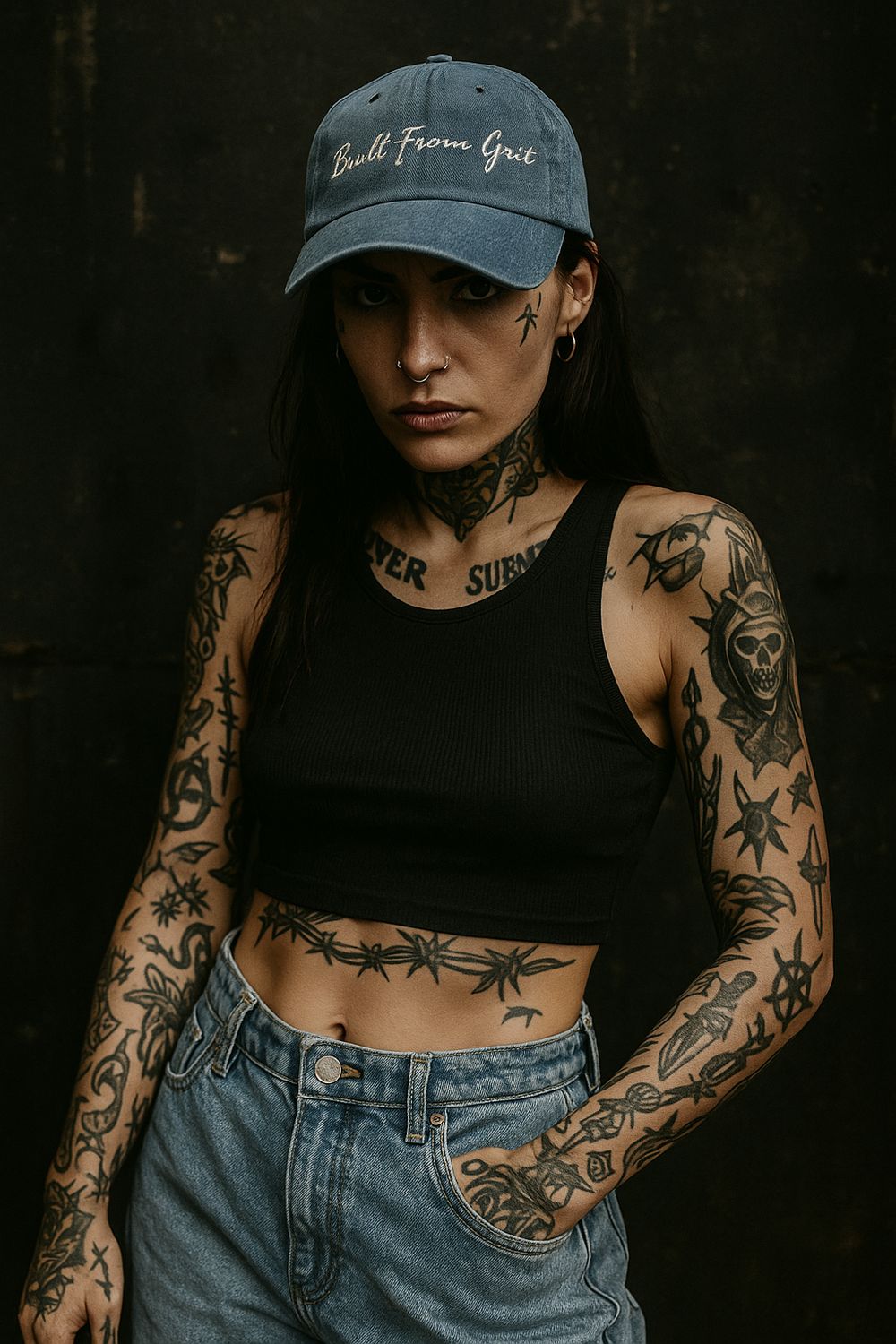 Built from grit Denim Hat