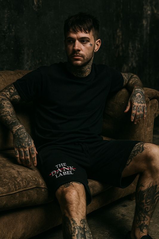 DD logo embroidered fleece shorts