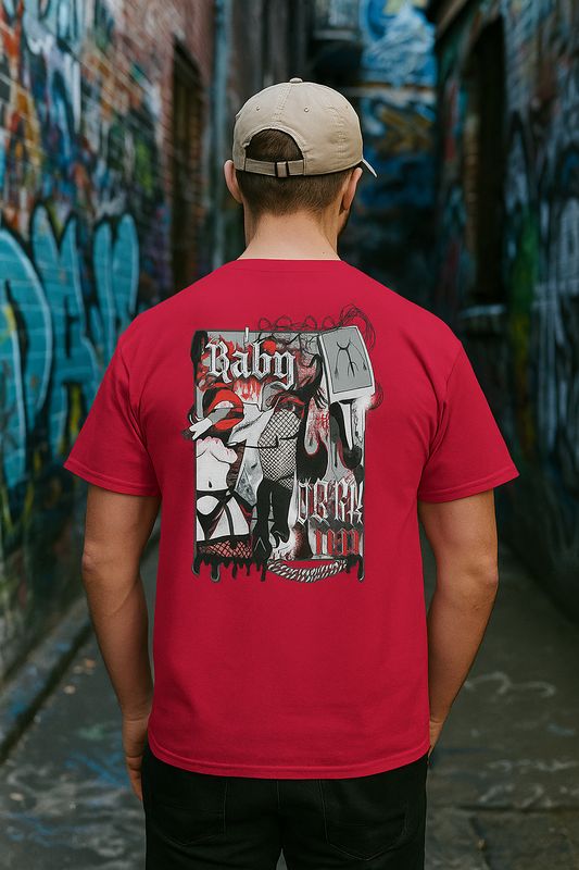 Graffiti garment-dyed heavyweight t-shirt
